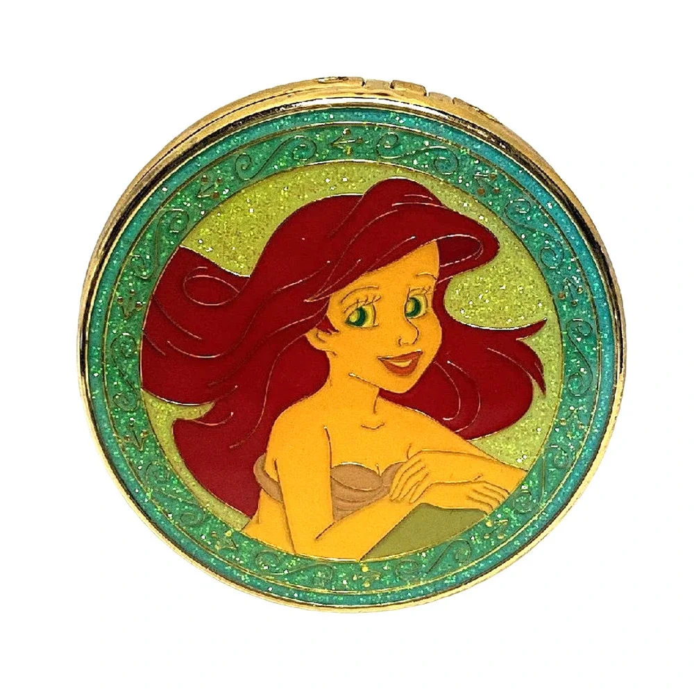 Disney Store Exclusive Princess Ariel Compact Mirror Pin 2008 Collectible LE